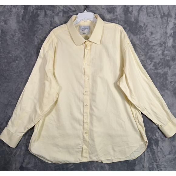 Charles Tyrwhitt Other - Charles Tyrwhitt Yellow Dress Shirt Mens 20 37 Button Up Long Sleeve Classic Fit
